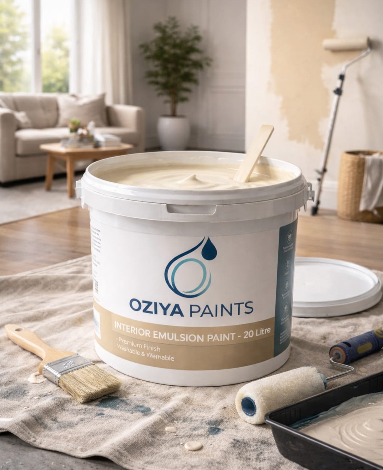 Oziya Paints Interior Emulsion Paint – 20 Litre Bucket